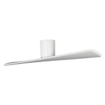 Plank Smart Hugger Ceiling Fan - Matte White / Matte White