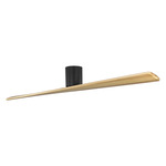 Plank Smart Hugger Ceiling Fan - Midnight Black / Natural Honey / Natural Honey