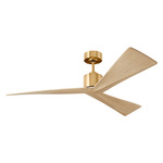 Adler Ceiling Fan - Burnished Brass / Washed White Oak / Washed White Oak
