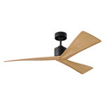 Adler Ceiling Fan - Midnight Black / Natural Honey / Natural Honey