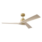 Alma Smart Ceiling Fan - Burnished Brass / Washed White Oak / Washed White Oak