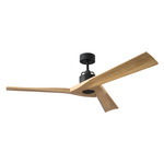 Alma Smart Ceiling Fan - Midnight Black / Natural Honey / Natural Honey