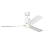 Cleancut Smart Ceiling Fan - Matte White / Matte White