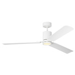 Cleancut Smart Ceiling Fan - Matte White / Matte White