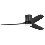 Colgin Hugger Ceiling Fan with Color-Select Light - Midnight Black / Midnight Black / Midnight Black