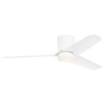 Colgin Hugger Ceiling Fan with Color-Select Light - Matte White / Matte White / Matte White