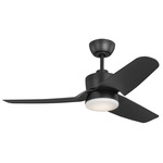 Colgin Ceiling Fan with Color-Select Light - Midnight Black / Midnight Black