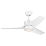 Colgin Ceiling Fan with Color-Select Light - Matte White / Matte White
