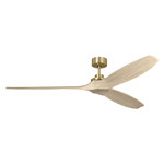 Collins Smart Ceiling Fan - Burnished Brass / Washed White Oak / Washed White Oak