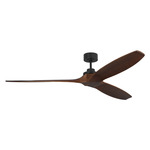 Collins Smart Ceiling Fan - Midnight Black / Dark Walnut / Dark Walnut