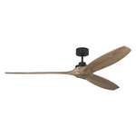 Collins Smart Ceiling Fan - Midnight Black / Natural Honey / Natural Honey