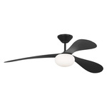Drape Smart Ceiling Fan with Color Select Light - Midnight Black / Midnight Black