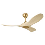 Maverick Smart Ceiling Fan - Burnished Brass / Washed White Oak / Washed White Oak
