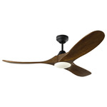 Maverick Smart Ceiling Fan - Midnight Black / Dark Walnut / Dark Walnut