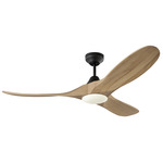 Maverick Smart Ceiling Fan - Midnight Black / Natural Honey / Natural Honey