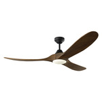Maverick Smart Ceiling Fan - Midnight Black / Dark Walnut / Dark Walnut