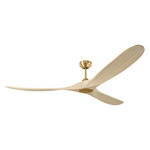 Maverick Smart Ceiling Fan - Burnished Brass / Washed White Oak / Washed White Oak