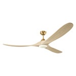 Maverick Smart Ceiling Fan - Burnished Brass / Washed White Oak / Washed White Oak