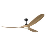 Maverick Smart Ceiling Fan - Midnight Black / Natural Honey / Natural Honey