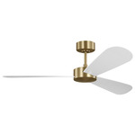 Paddle Smart Ceiling Fan - Burnished Brass / Matte White / Matte White