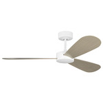 Paddle Smart Ceiling Fan - Matte White / White C. Oak / White Cerused Oak
