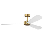 Paddle Smart Ceiling Fan - Burnished Brass / Matte White / Matte White