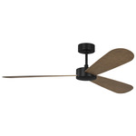 Paddle Smart Ceiling Fan - Midnight Black / Oak / Oak