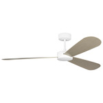 Paddle Smart Ceiling Fan - Matte White / White C. Oak / White Cerused Oak