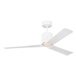 Peel Smart Ceiling Fan with Color Select Light - Matte White / Matte White