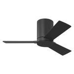 Rozzen Hugger Ceiling Fan - Midnight Black / Midnight Black / Midnight Black