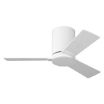 Rozzen Hugger Ceiling Fan - Matte White / Matte White / Matte White