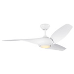 Topan Smart Ceiling Fan - Matte White / Matte White / Matte White