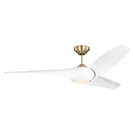 Topan Smart Ceiling Fan - Burnished Brass / Matte White / Matte White