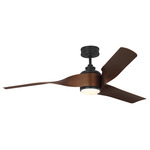 Touro Smart Ceiling Fan - Midnight Black / Dark Walnut / Dark Walnut