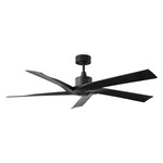 Aspen Coastal Ceiling Fan - Midnight Black / Midnight Black