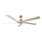 Aspen 70 Ceiling Fan - Burnished Brass / Washed White Oak / Washed White Oak