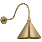 Academy Outdoor Flynn Savannah Conical Wall Light - Hand-Rubbed Antique Brass