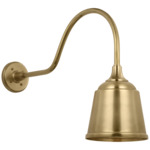 Academy Outdoor Flynn Small Rockhouse Shade Wall Light - Hand-Rubbed Antique Brass