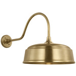 Academy Outdoor Flynn Rockhouse Shade Wall Light - Hand-Rubbed Antique Brass