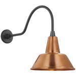 Academy Outdoor Flynn Bowers Shade Wall Light - Matte Black / Soft Copper