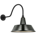 Academy Outdoor Flynn Bowers Shade Wall Light - Matte Black / Green