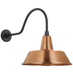 Academy Outdoor Flynn Bowers Shade Wall Light - Matte Black / Soft Copper