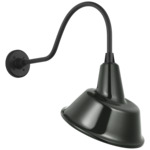 Academy Outdoor Flynn Tilted Bowers Shade Wall Light - Matte Black / Green