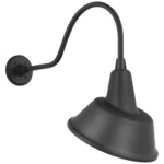 Academy Outdoor Flynn Tilted Bowers Shade Wall Light - Matte Black