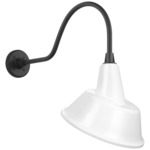 Academy Outdoor Flynn Tilted Bowers Shade Wall Light - Matte Black / White
