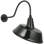 Academy Outdoor Flynn Tilted Bowers Shade Wall Light - Matte Black / Green