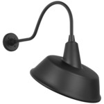 Academy Outdoor Flynn Tilted Bowers Shade Wall Light - Matte Black
