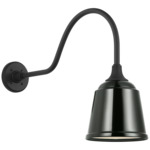 Academy Outdoor Flynn Small Rockhouse Shade Wall Light - Matte Black / Green