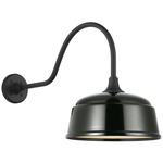 Academy Outdoor Flynn Rockhouse Shade Wall Light - Matte Black / Green