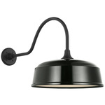 Academy Outdoor Flynn Rockhouse Shade Wall Light - Matte Black / Green